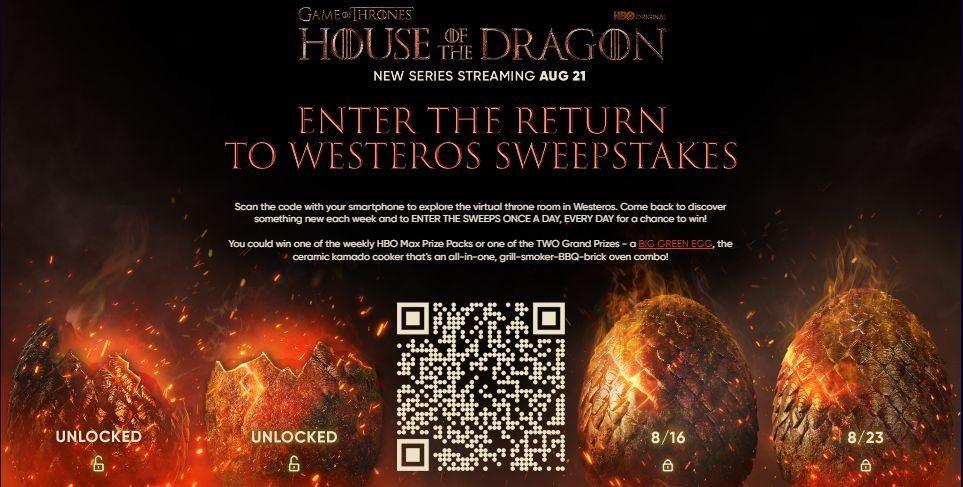 House of the Dragon Return to Westeros campaign and weekly dragon-egg unlock experience